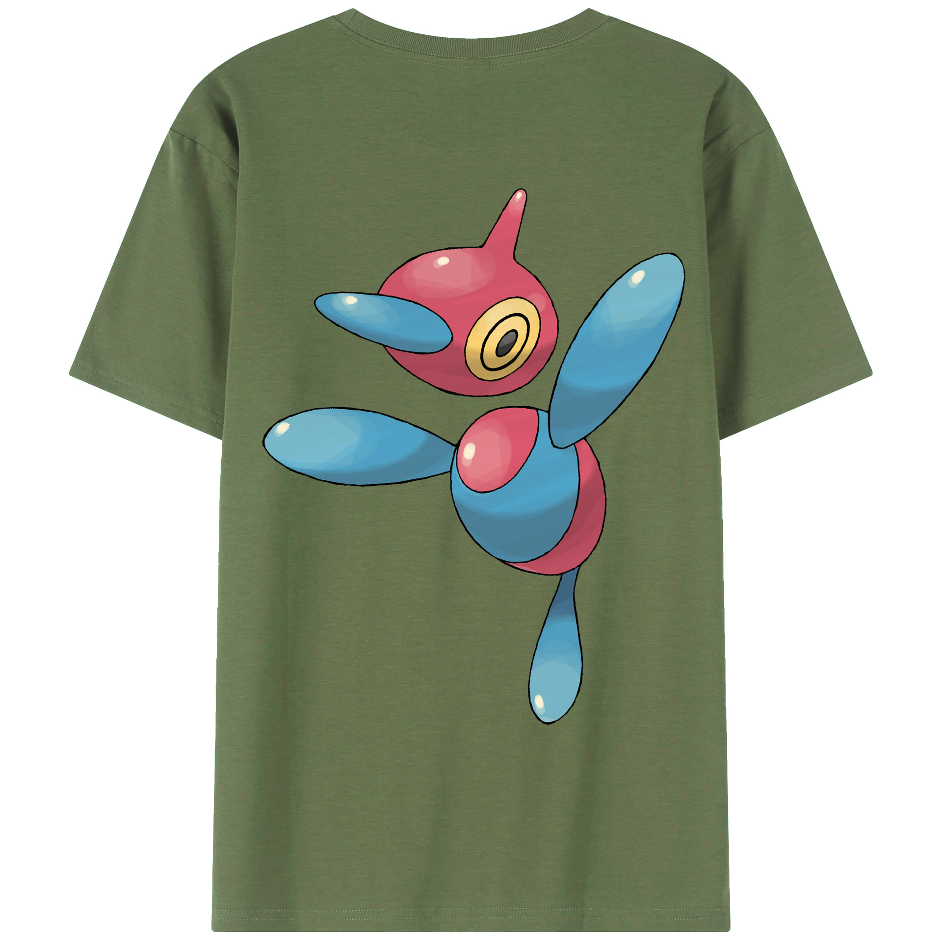 （画像用） ポケットモンスター Pokémon 綿100％ メンズ半袖Tシャツ（バックプリント） 通気性